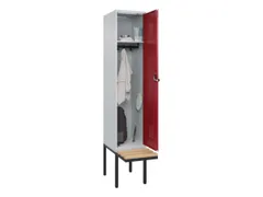 locker met bank,HxBxD 2120x400x815mm,1vak,vak B 400mm,draaigrendel