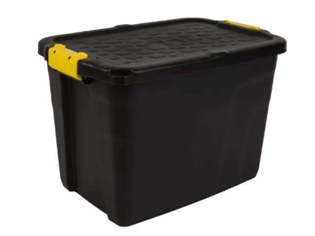 Opbergbox Bankers Box 60L met handgrepen robuust zwart
