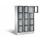 Lockerkast 1800x1200x500mm 3x4 vakken Cilinderslot, Sokkel, RAL7021
