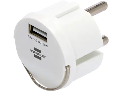 Brennenstuhl Stopcontactadapter USB A 2.4A Wit