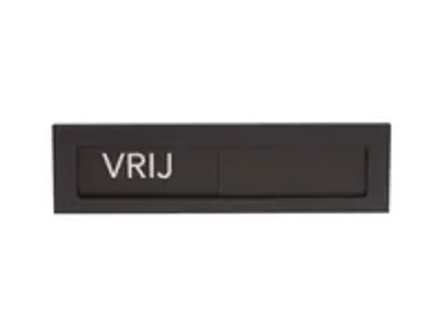 OUTLET Premium Schuifbord Zwart Wit Vrij Bezet 150x40mm