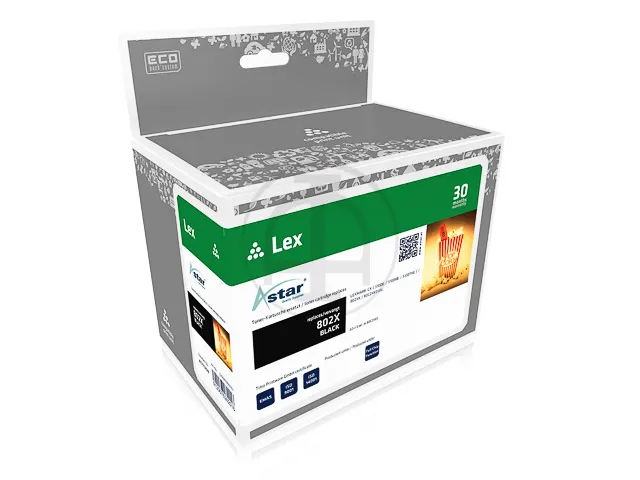 AS11208 Astar Lexmark 80C2XK0 CX toner zwart rebuilt 8000pagina's chip