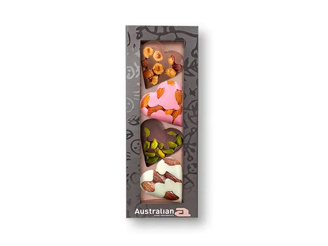 Chocolat Australian petits coeurs 4 pièces
