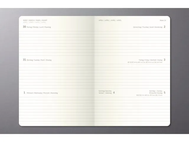 Weekagenda Conceptum A5 2027 (NL/FR/EN/DU) midnight Blue Hardcover