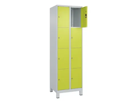 lockerkast,HxBxD 1950x600x500mm,2x4vakken,vak B 300mm,cil.-slot,voeten