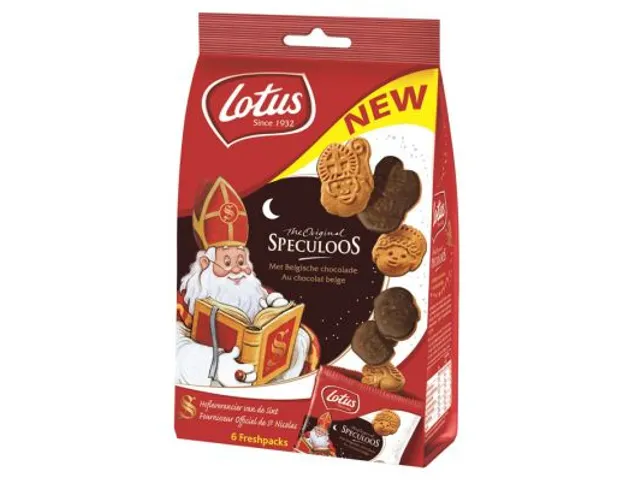 speculoos Sinterklaaskoekjes met chocolade, pak van 6 x 25 g