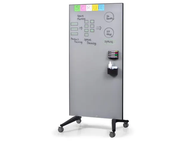 Mobiel Glasbord Grijs Magnetisch 90x175cm