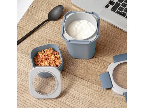 Sigma Home food to go lunchbeker 0,95L blauw - 11,5x11,5x18,5cm