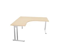 bureau in vrije vorm,HxBxD 740x1600x1600mm,vrije vorm,NE-esdoorn