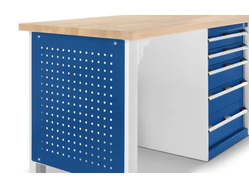 zijpaneel,v. werkbank,HxB 692x610mm,geperfor.,RAL5010