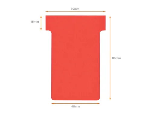 Planbord T-kaart Nobo nr 2 48mm rood