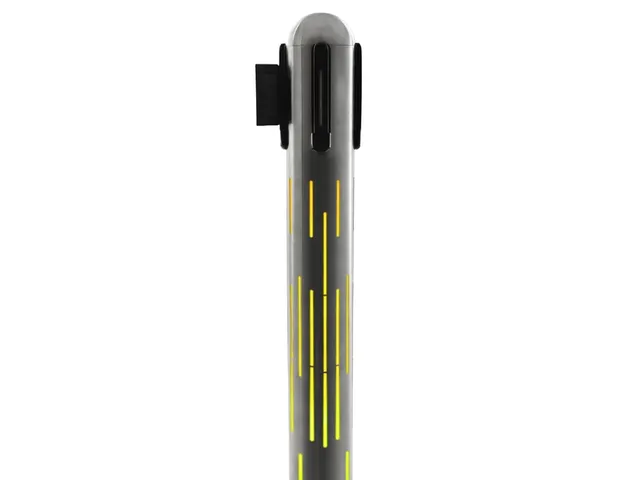 Poteau Securit Nova Inox avec enrouleur sangle RGB 100cm argent
