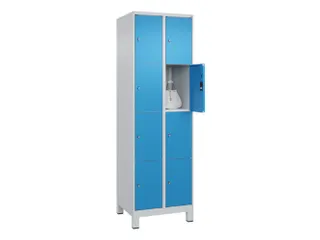 lockerkast,HxBxD 1950x600x500mm,2x4vakken,vak B 300mm,cil.-slot,voeten - 1