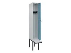 locker met bank,HxBxD 2120x300x815mm,1vak,vak B 300mm,draaigrendel