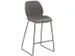 tabouret de bar assise H 650mm assise tissu anthracite chiné