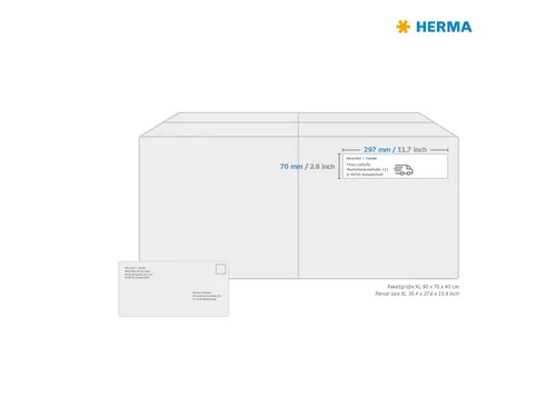 HERMA 4657 Premium etiketten A4 70x297mm Wit 300 stuks