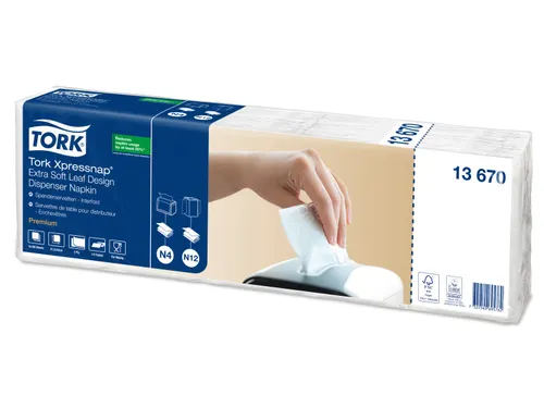 Tork 13670 Xpressnap Extra Zachte dispenserservet 2-Laags Leaf Design