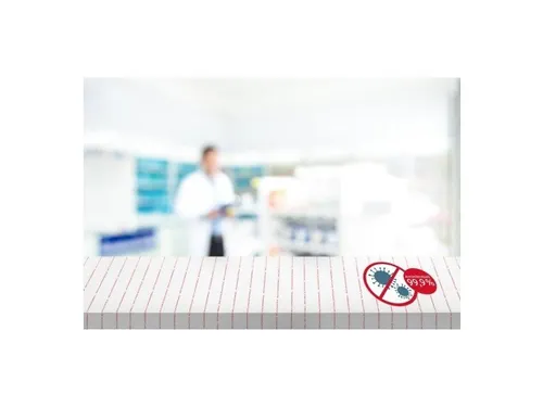 Antimicrobiële etiketten afneembaar transparant 450x320mm