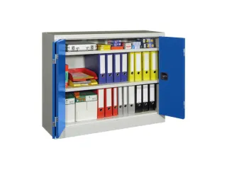 Ruime Vouwdeurkast 1000x1200x400mm 2legborden Ral7035 Front Ral5010 - 2