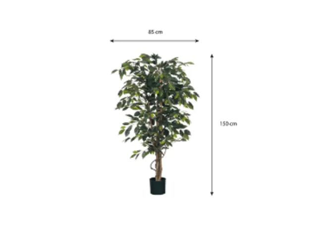 Kunstplant Mica Ficus groen in pot 85x150cm