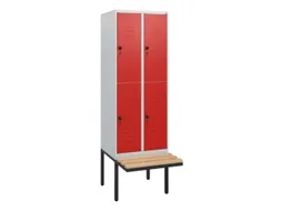 Dubbeldekse dekenkist,HxBxD 1950x600x815mm,2x2vak.,vak B 300mm
