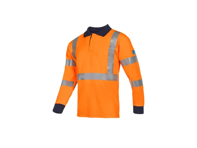 Poloshirt Lerby Fluororanje, Maat 3EL