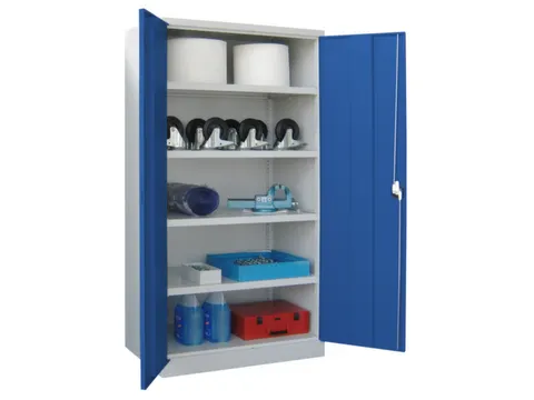 zwaarlastkast 1950x1040x630mm openslaande deuren RAL7035 front RAL5010