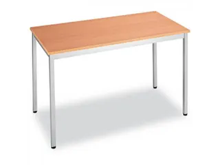 Tafel Vierkant 120x60 Cm Rechthoekig Frame Aluminium Blad Kersenhout - 2