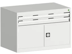 ladekast HxBxD 700x1050x750mm 2laden RAL7035 front RAL7035