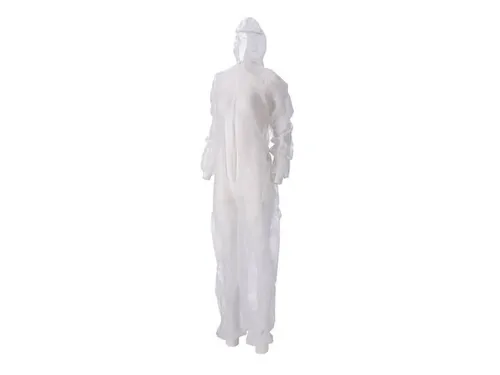 Coverall PP Non Woven Maat M Wit Ritssluiting 50 Stuks