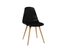 Bezoekersstoel,4Voeten Beuken,Zitschaal Kunststof Zwart