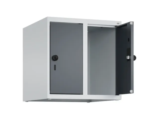 opzetkast,v. locker,2vak.,vak B 250mm,HxBxD 500x500x500mm,vleugeldeur