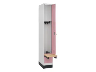 locker met bank,HxBxD 1950x300x815mm,1vak,vak B 300mm,draaigrendel - 1