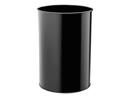 Prullenbak Metaal Rond 30 Liter Zwart