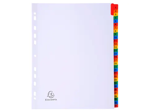 Tabblad Karton 160 Gram A4 + index 31 tabs wit