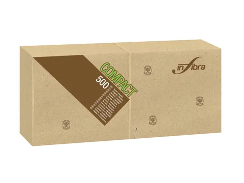Servet 30x30cm 1/4 Vouw Infibra Madre Terra 1-Laags 7000 Stuks Beige