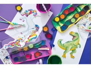 Waterverfdoos Faber-Castell Connector Unicorn 12 kleuren +1 tube wit - 11