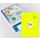 Etiket 70x37mm Fluor Geel 100 Vel