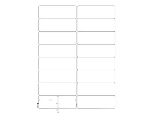 Etiketten 99,1x33,9mm wit 100 Vel A4, 1600 stuks