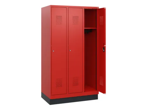 schoollocker,HxBxD 1630x900x500mm,3vak,vak B 300mm,cil.-slot,sokkel