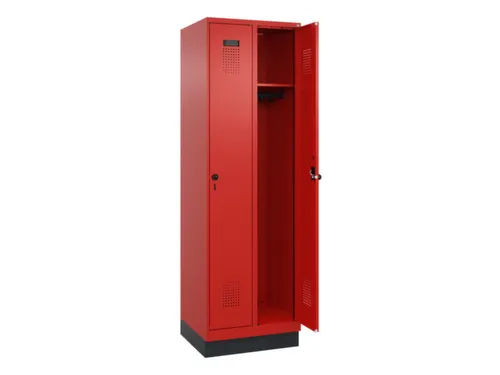 locker,HxBxD 1950x600x500mm,2vak,vak B 300mm,draaigrendel,sokkel