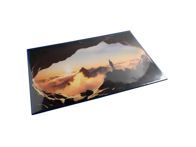 Sous-main rigide PVC Personnalisable KreaCover - 37,5x57,5 cm - Bleu