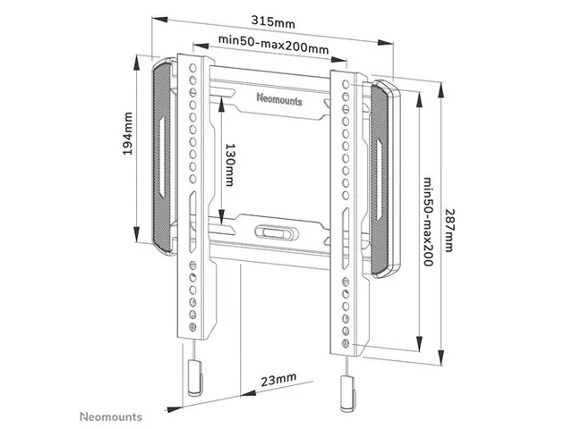 Wandsteun Vlak 24-55 Inch TV Zwart WL30-550BL12