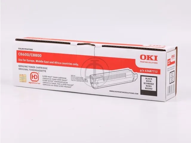 Tonercartridge Oki 43487712 C8600 Zwart