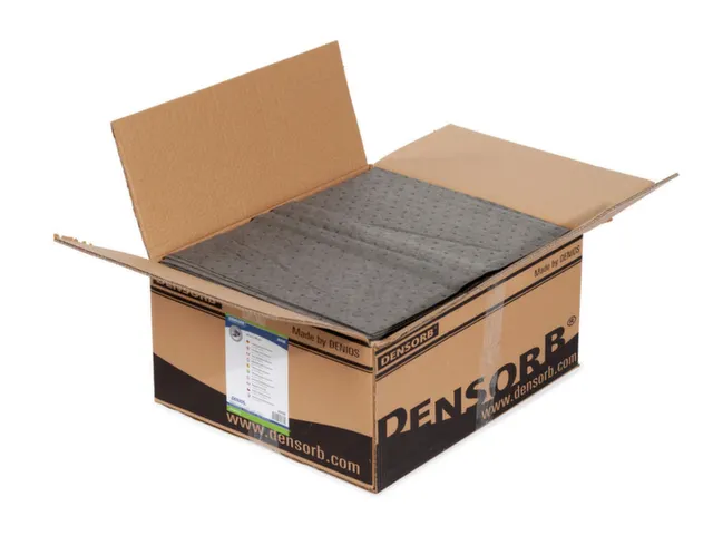 sorbent,mat,LxB 500x400mm,opnamecapaciteit 80l/VE,vlies,donkergrijs