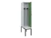 locker met bank,voor scheiding van kleding,HxBxD 2120x400x815mm,1vak