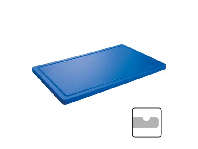 Caterchef HACCP Snijblad Blauw met geul 60x35x2cm