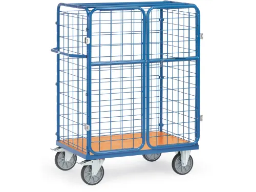 Pakketwagen 8481-3 Draadgaas Dubbele Vleugeldeur 600kg 1000x600mm