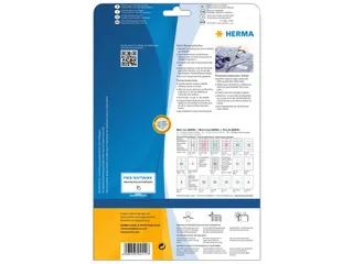 HERMA 4511 Naambadge textieletiketten A4 63,5x29,6mm Wit 540 stuks - 3