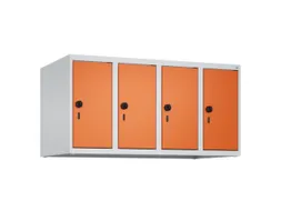opzetkast,v. locker,4vak.,vak B 250mm,HxBxD 500x1000x500mm,vleugeldeur
